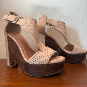 Gianni Bini perforated wedge sandals